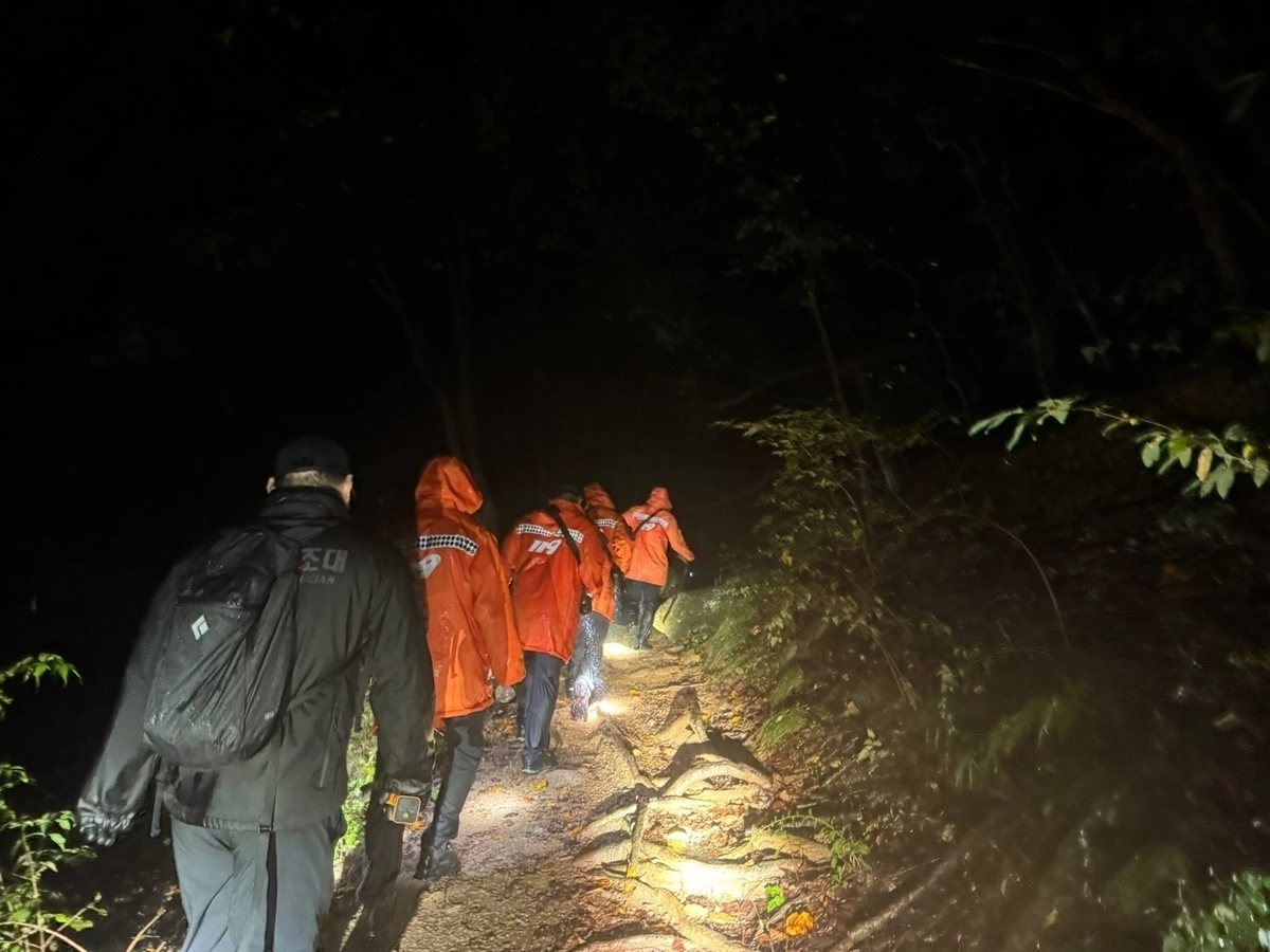 80대 노인 실종 당시 수색하는 소방당국의 모습. 연합뉴스