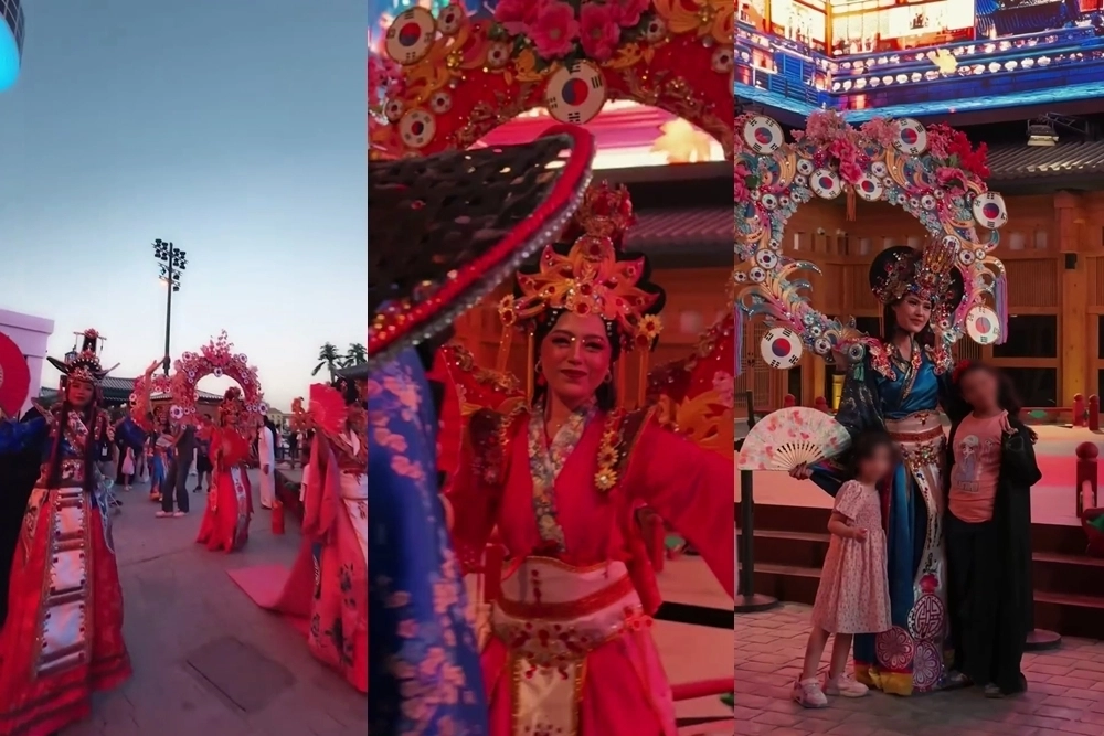 사우디아라비아 리야드의 ‘코리아 빌리지’ 소셜미디어 영상에 등장하는 한복 디자인. 인스타그램 캡처