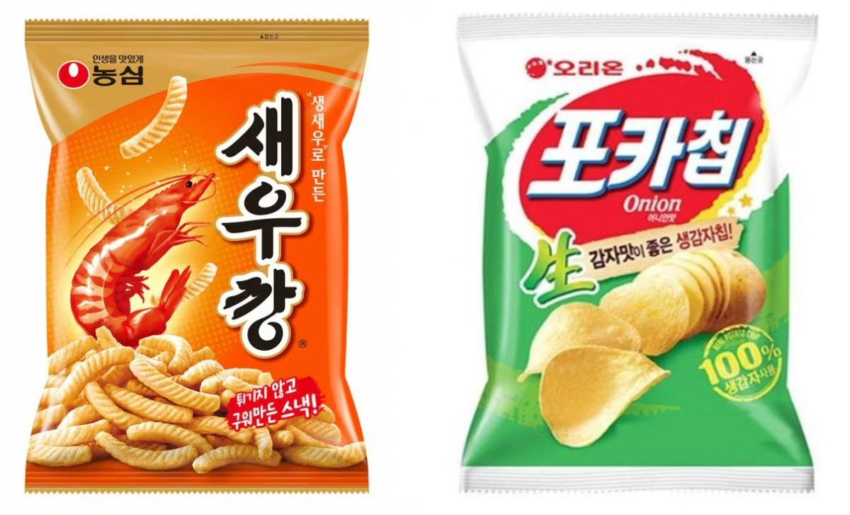 왼쪽부터 농심 새우깡, 오리온 포카칩