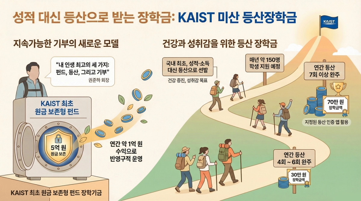등산 장학금 개요. 한국과학기술원 제공