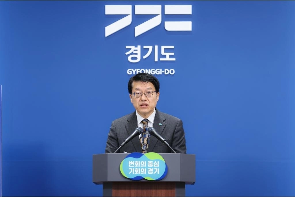 12일 김대순 경기도 행정2부지사가 제2차 도시철도망 구축계획 관련 브리핑하고 있다. (경기도 제공)