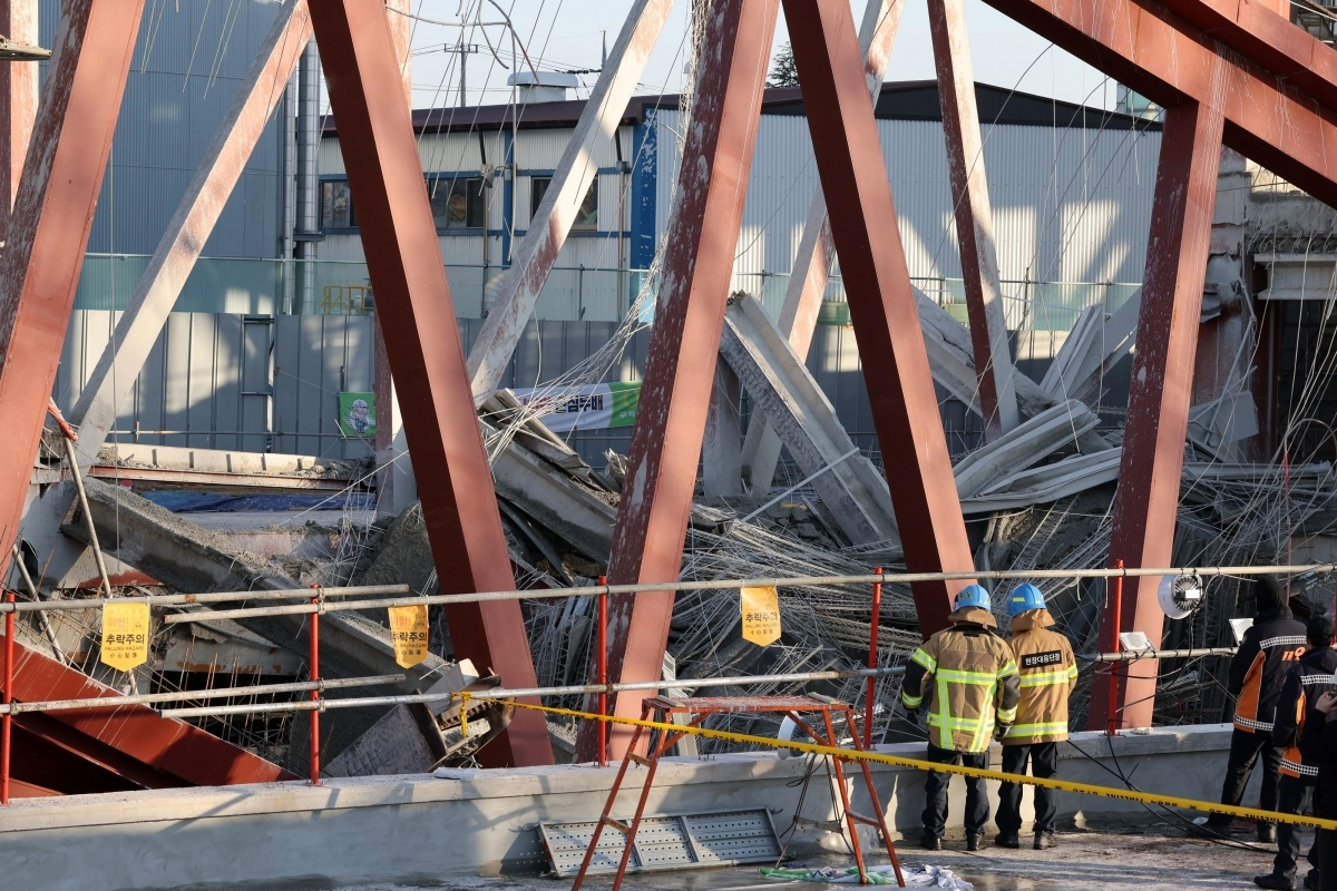 광주 도서관 건설 현장 붕괴