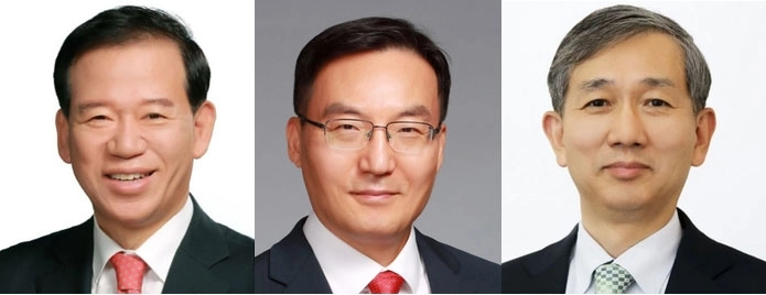 왼쪽부터 서유석 금융투자협회장·이현승 전 KB자산운용 대표·황성엽 신영증권 대표.