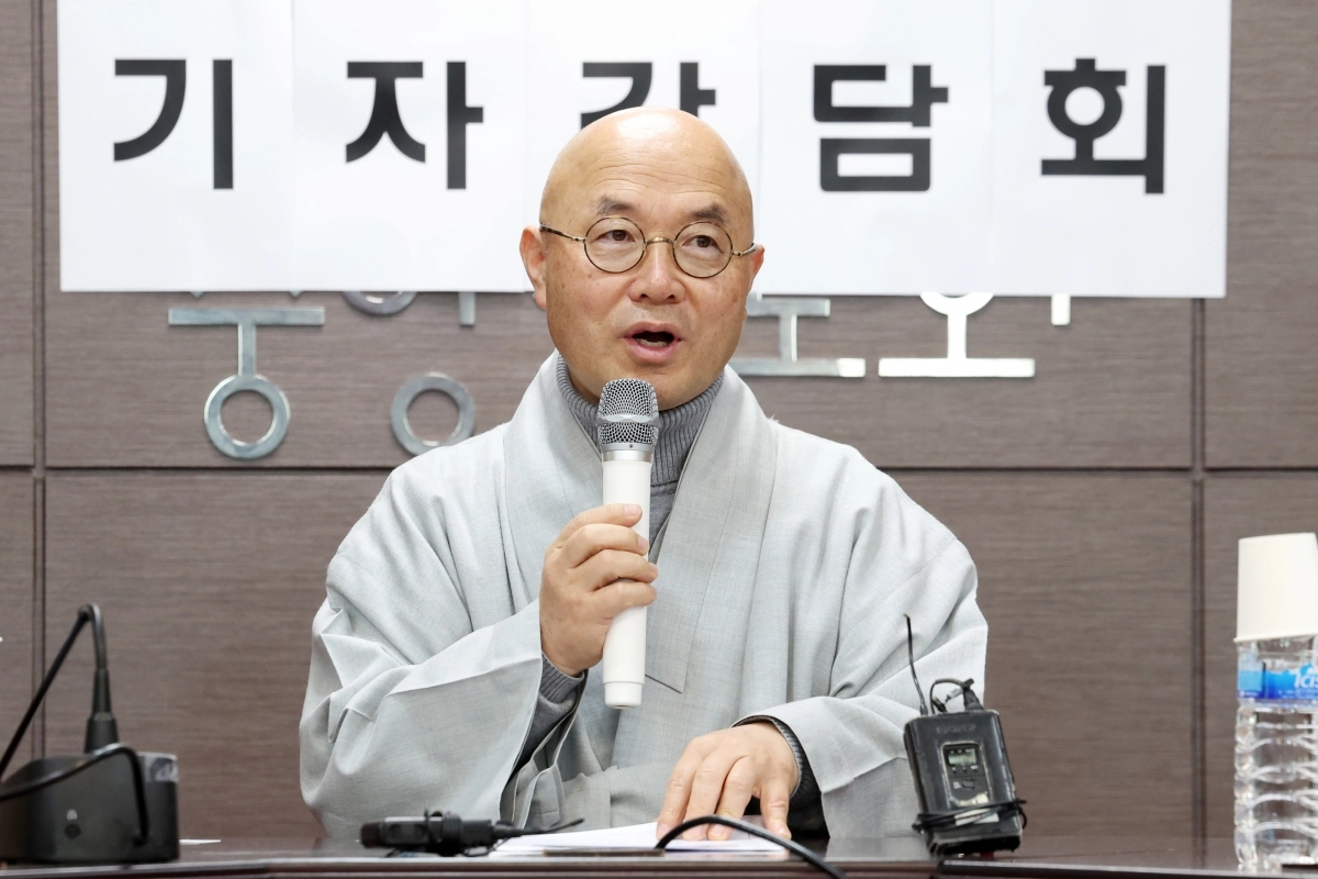 ‘세계 명상의 날’ 한국위원회 집행위원장인 금강스님. 뉴시스.