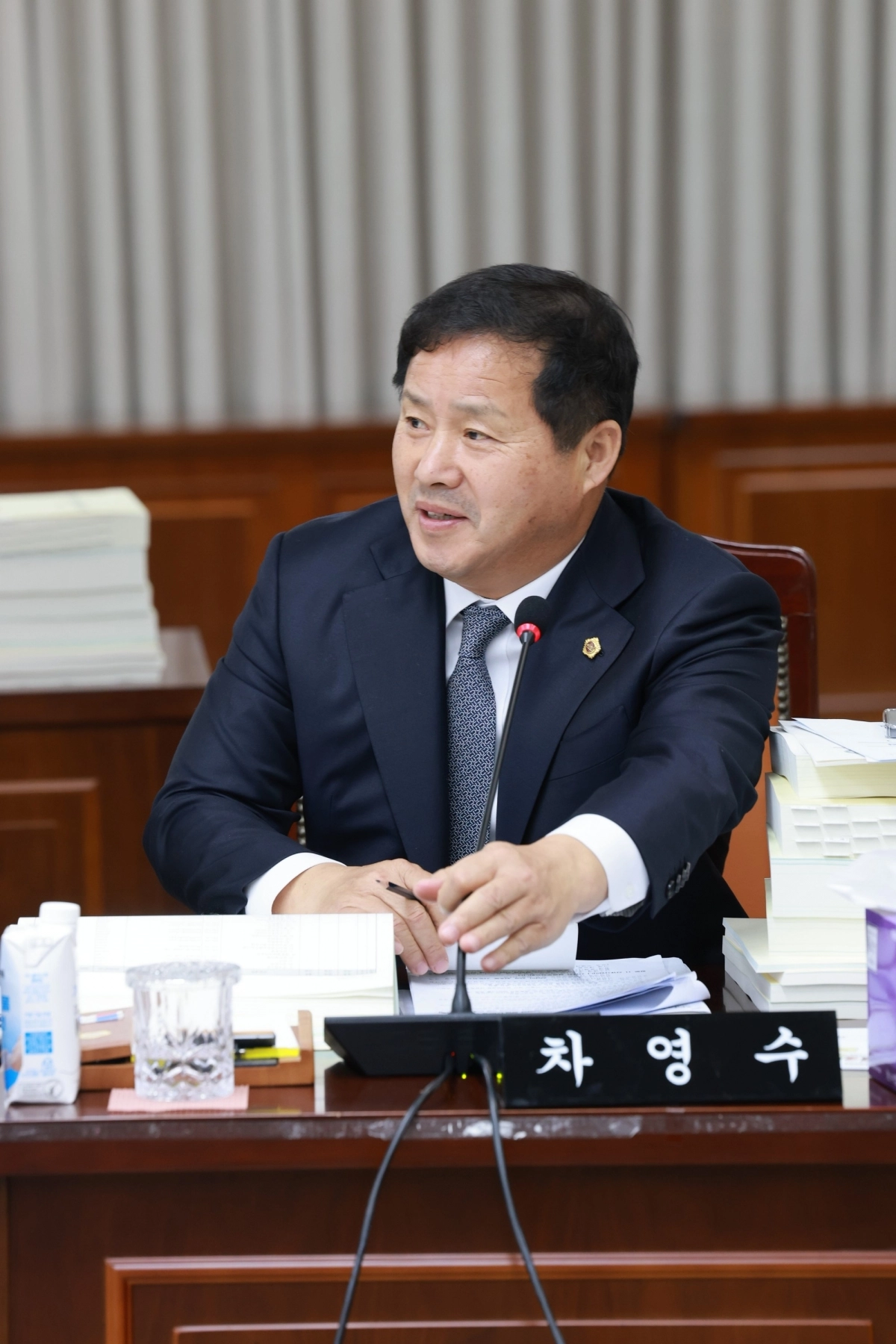 차영수 전남도의원이 지난 10일 열린 전라남도교육비특별회계 2026년도 예산안 심사에서 전남미래국제고의 중요성을 언급하고 있다.