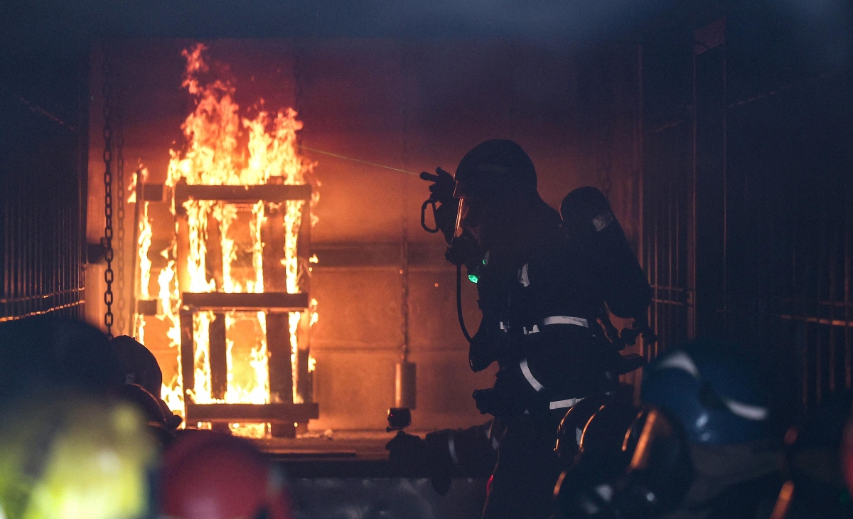 화재 진압 훈련도 실전처럼