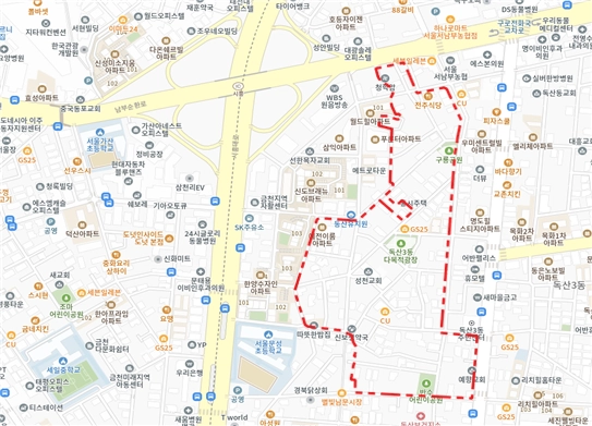 ‘신통기획 후보지’ 금천 독산동 1022일대