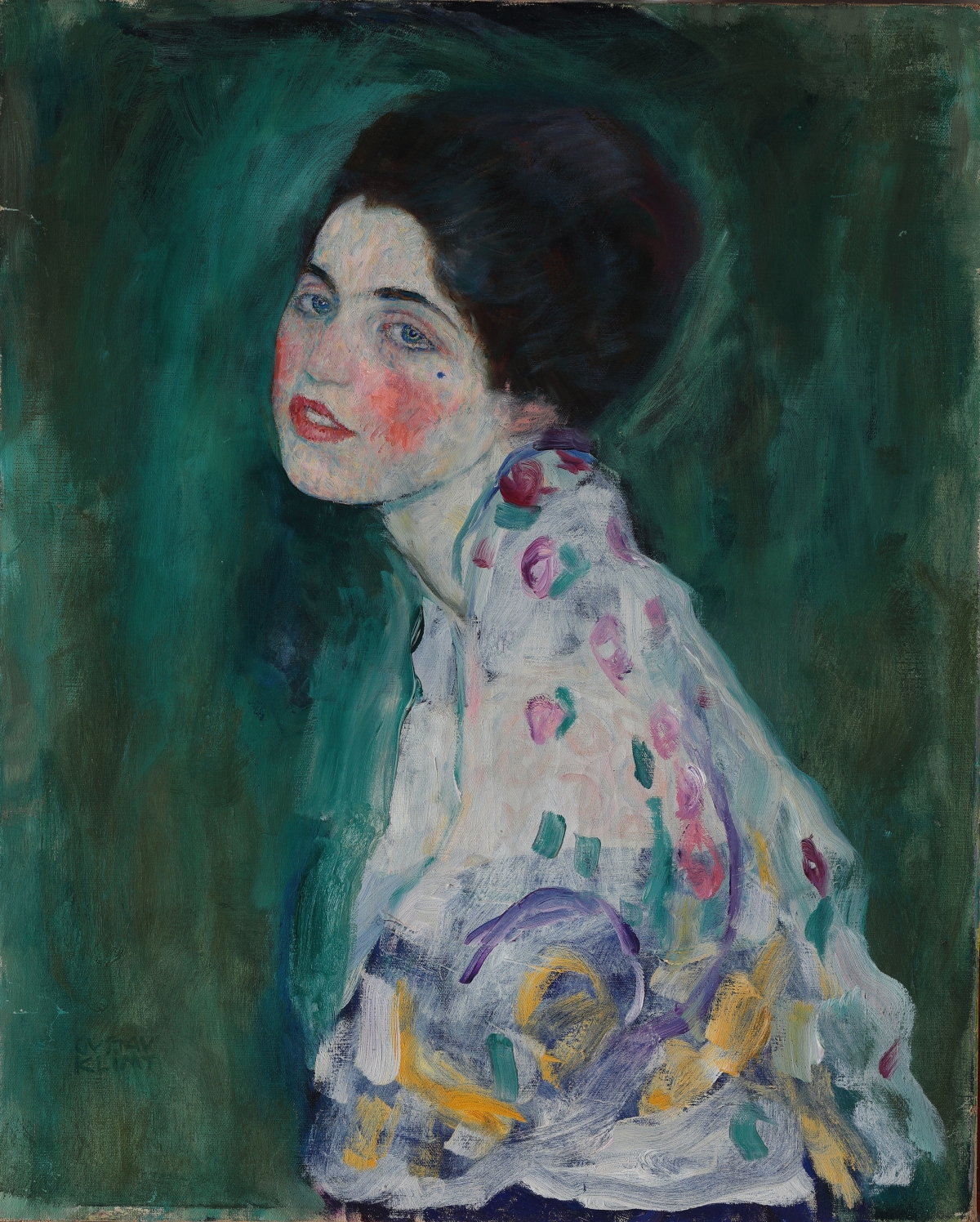 클림크, 여인의 초상, 68x55㎝, 캔버스에 유화, 1916. 출처: 마이아트뮤지엄.