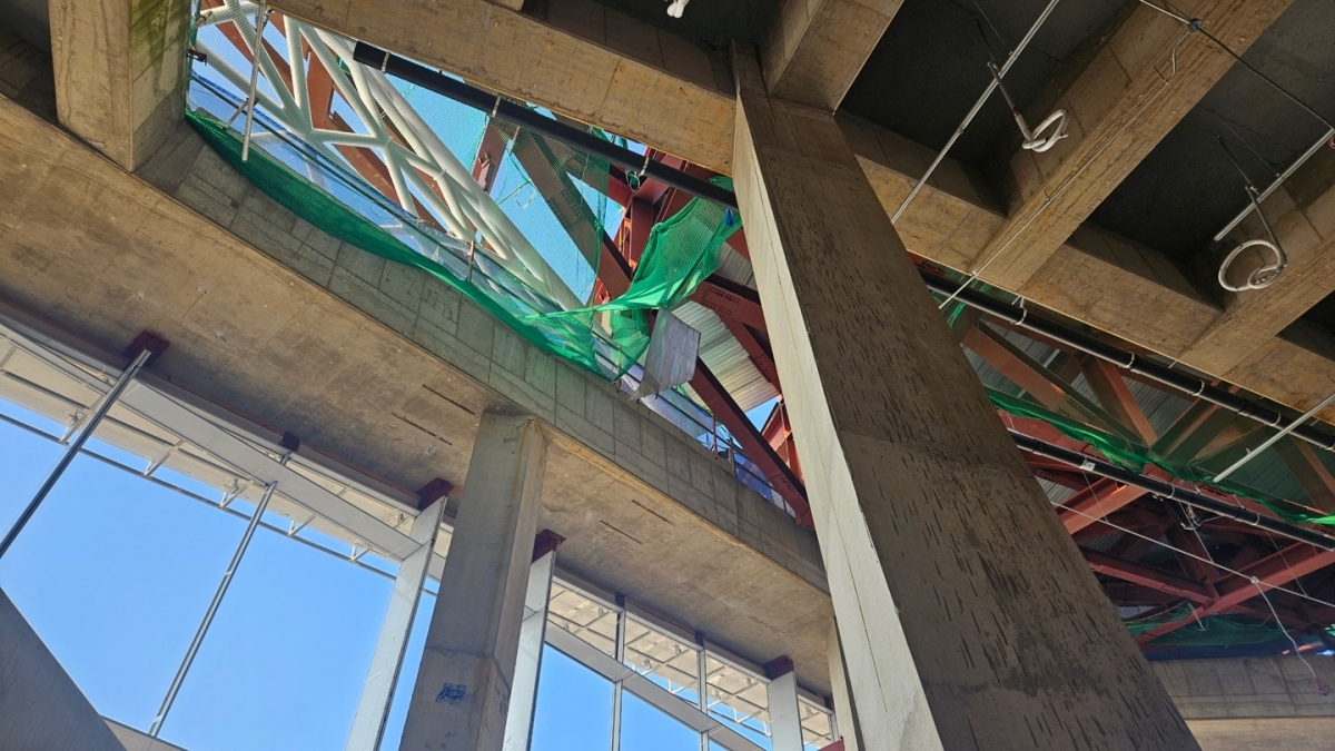 부산오페라 하우스 공사 현장. 부산 중부경찰서 제공