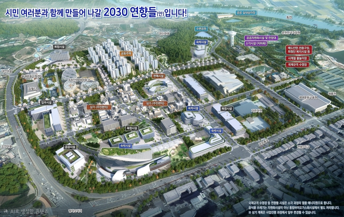 순천시 연향들 도시개발사업 조감도