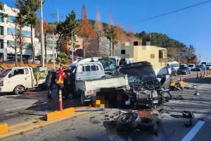 창원 도계광장 교차로서 12중 추돌사고…15명 경상