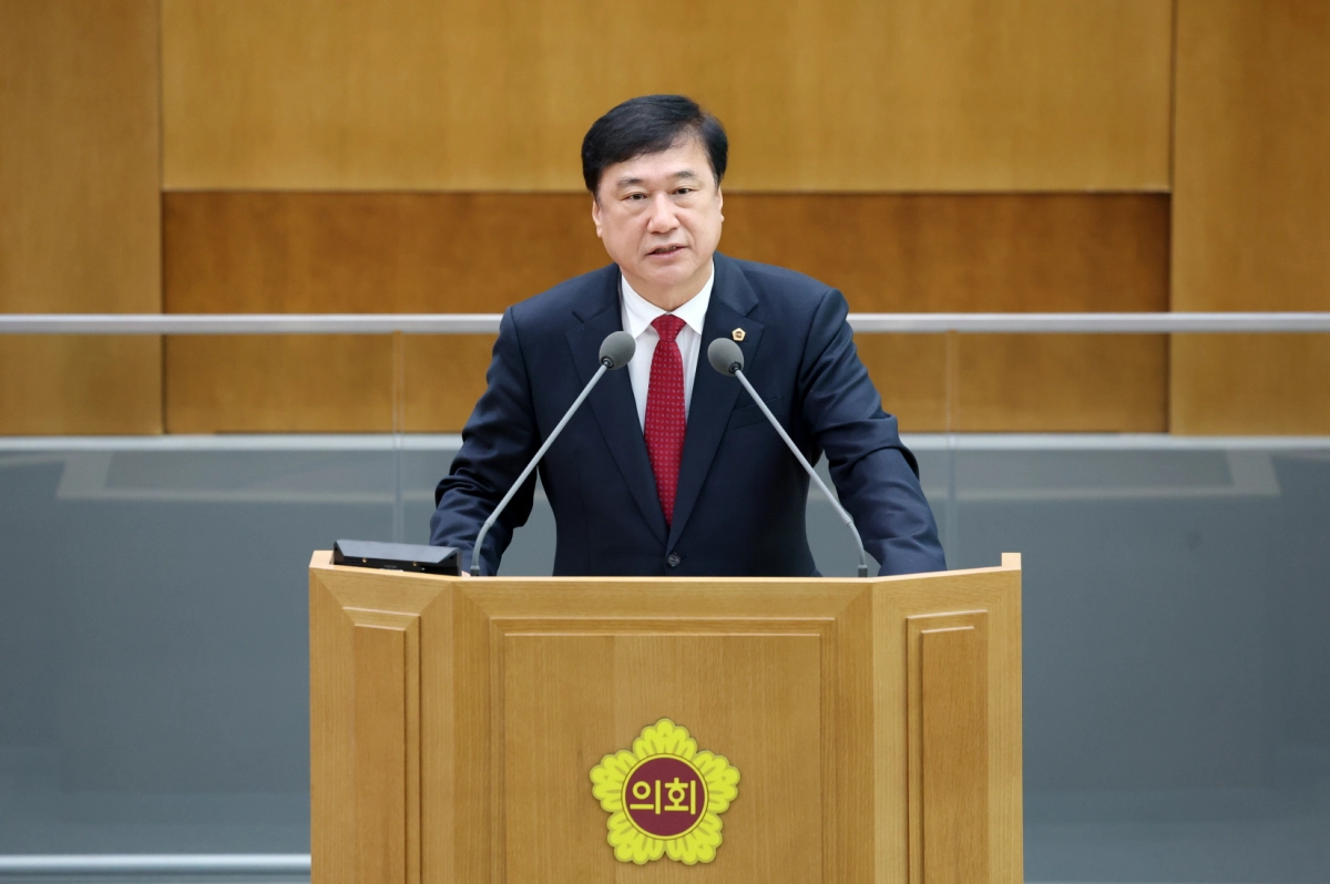 이택수 의원이 18일 본회의에서 5분 자유발언을 하고 있다.(사진=경기도의회)