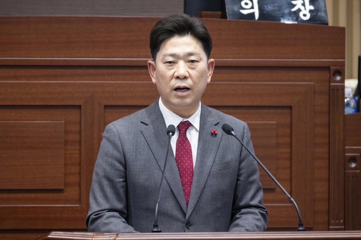 19일 열린 제359회 경북도의회 제2차 정례회 제4차 본회의에서 5분 자유발언을 하는 박용선 의원. 경북도의회 제공