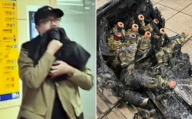 19일(현지시간) 대만 타이베이역과 중산역 일대에서 3명을 살해하고 11명을 다치게 한 뒤 투신 사망한 장원(27·왼쪽)의 컴퓨터와 태블릿PC, 클라우드 데이터에서 이른바 ‘살인계획서’가 발견됐다. 오른쪽은 숨진 용의자가 범행 당시 지하철역에서 투척한 연막탄. 2025.12.20 대만 TVBS