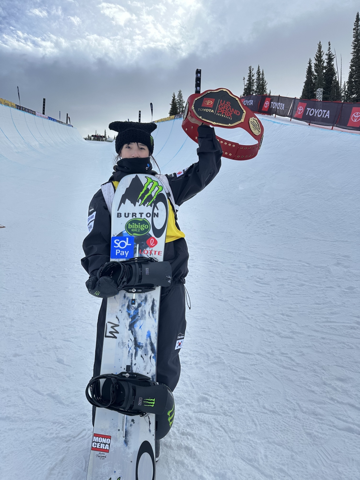 최가온, 스노보드 하프파이프 월드컵 2주 연속 우승