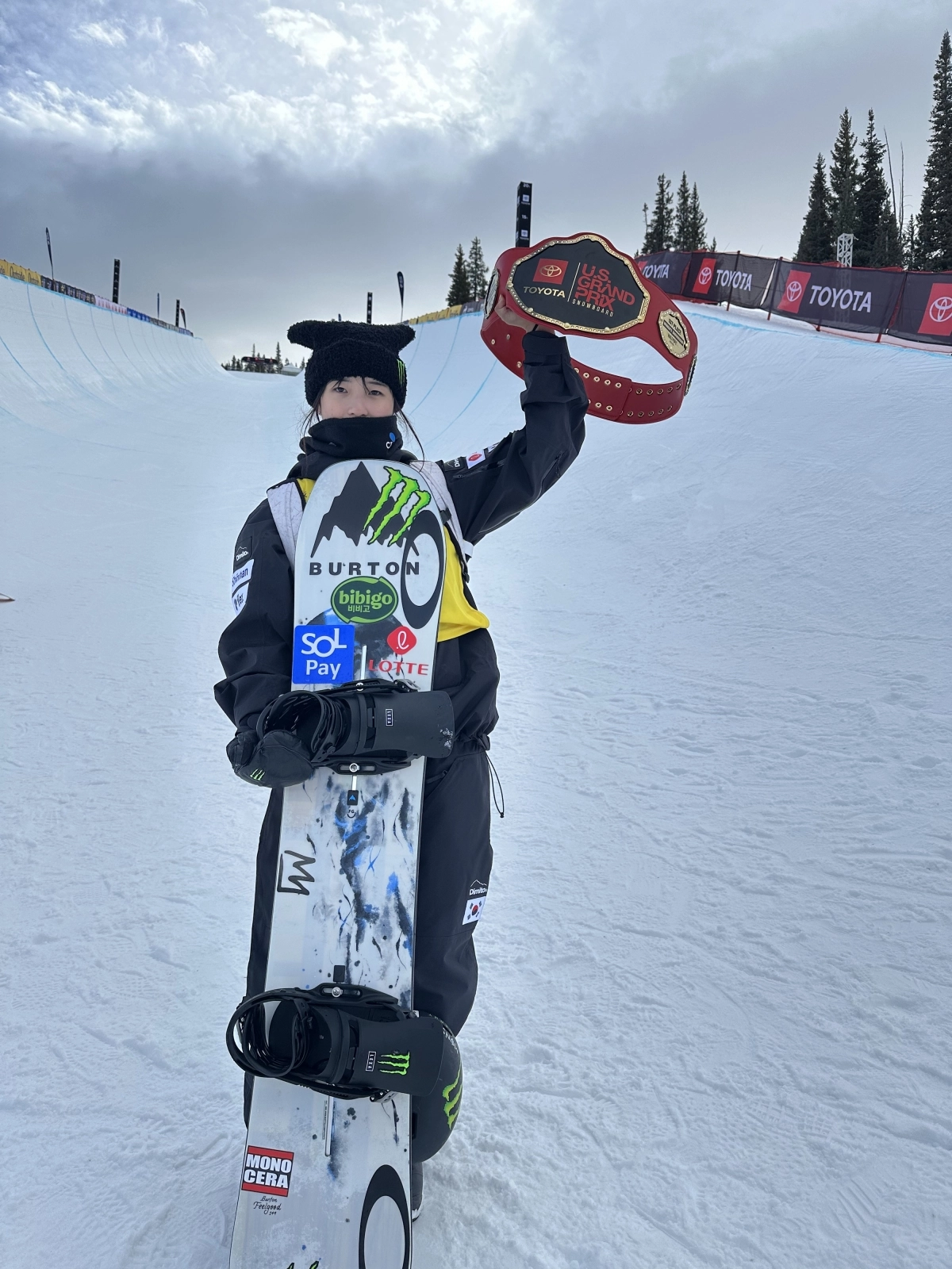 최가온, 스노보드 하프파이프 월드컵 2주 연속 우승