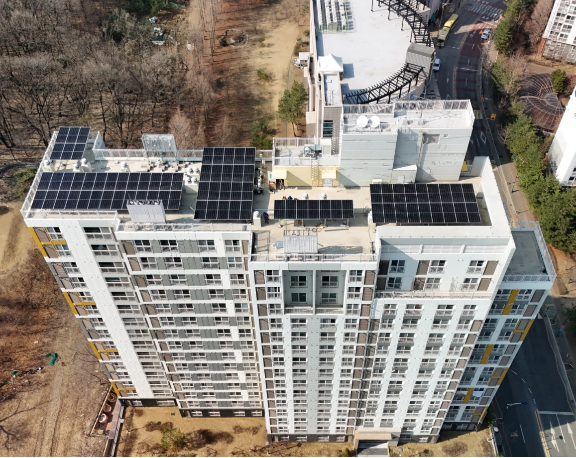 하남덕풍 임대주택 태양광 설비(GH 제공)