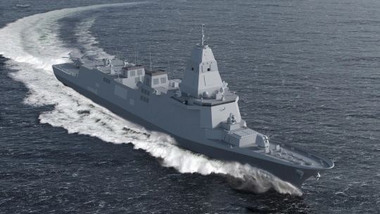 HD현대중공업이 구현한 한국형 차기 이지스구축함(KDDX) 모습. HD현대중공업 제공