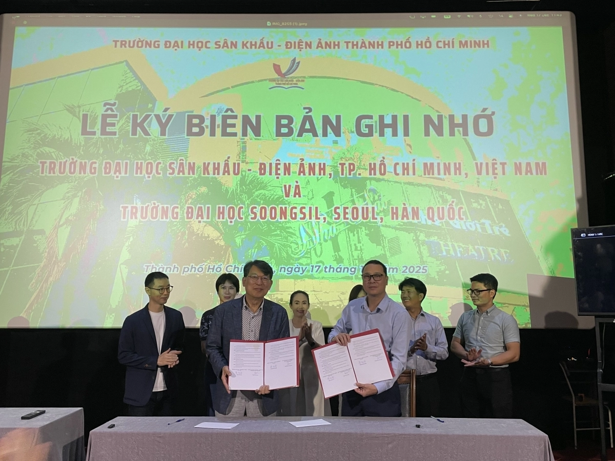숭실사이버대-베트남 호치민 시립 연극영화대학교 업무협약식.(사진=숭실사이버대 제공)