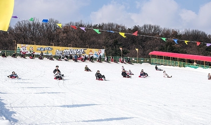 경기 과천 서울랜드 눈썰매장. 금천구 제공
