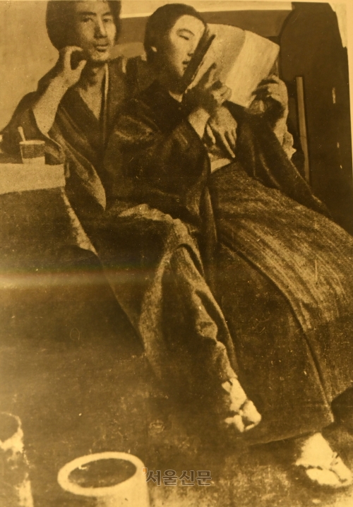 문경 박열기념관에 전시된 가네코 후미코와의 옥중 사진.