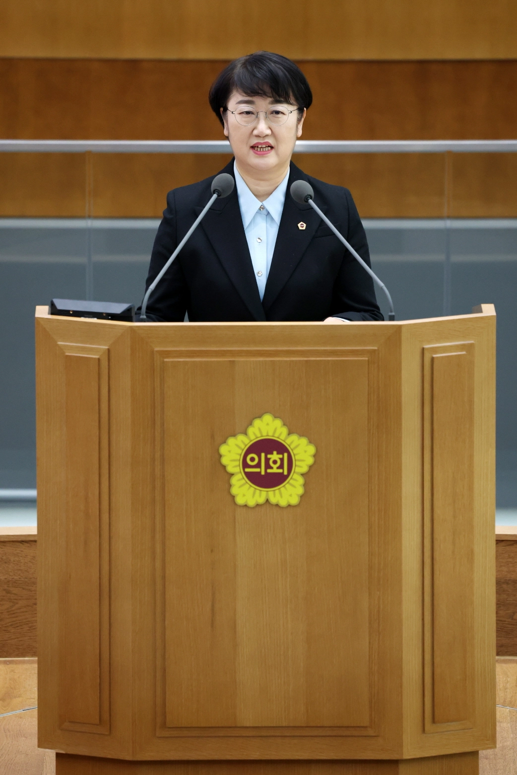 고은정 의원이 26일 정례회에서 5분 자유발언을 하고 있다.(사진=경기도의회)