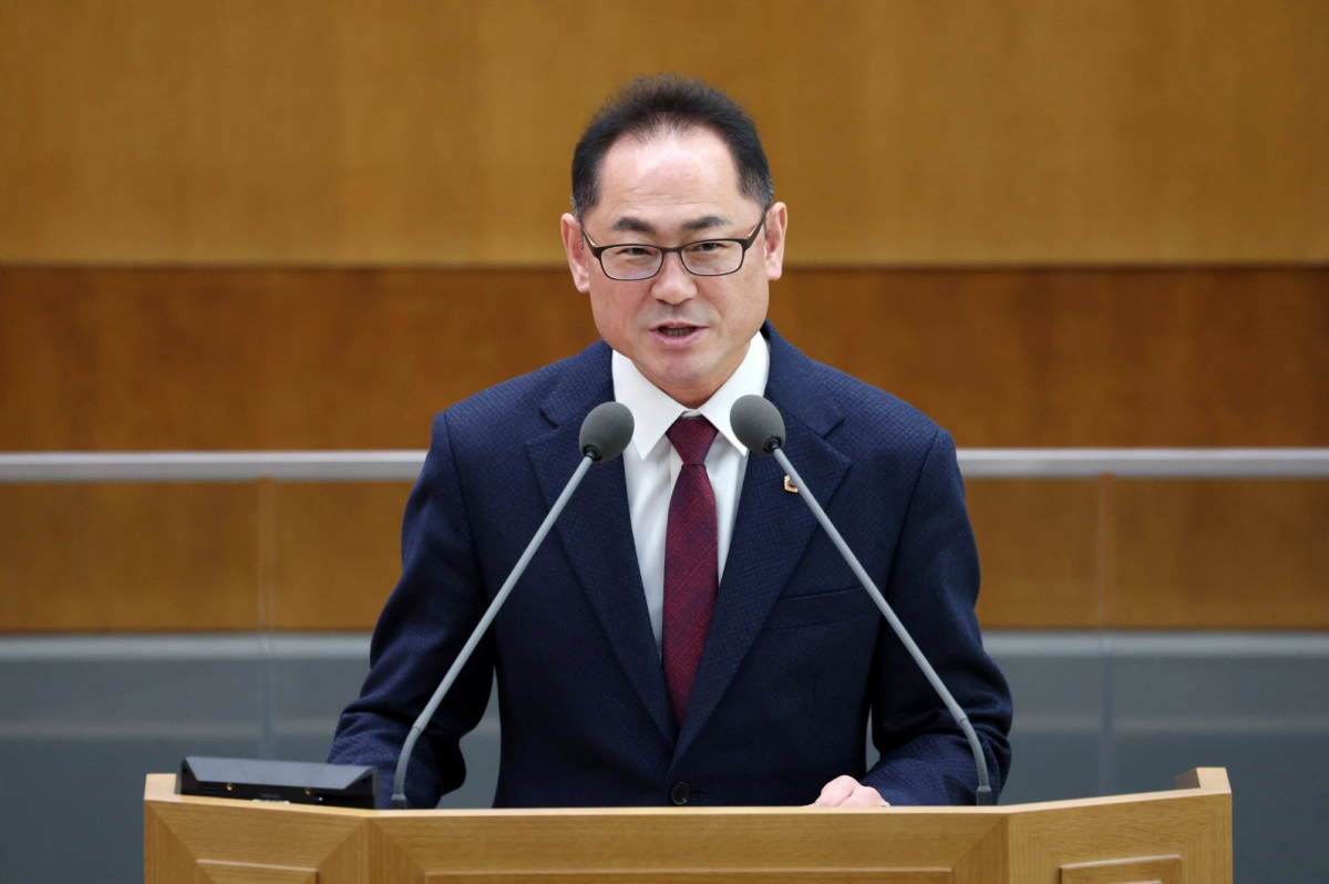 김완규 의원이 26일 정례회 제6차 본회의에서 5분 자유발언을 하고 있다.(사진=경기도의회)