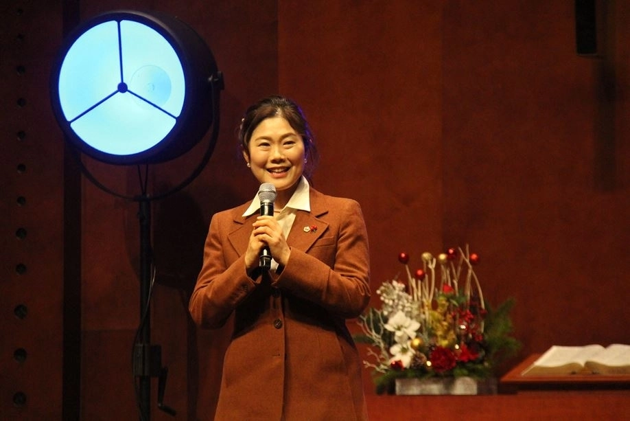 구미경 의원이 행사에 참석해 축사를 전하고 있다.