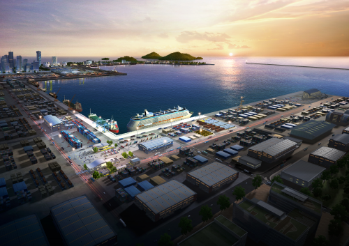 새만금항 신항 크루즈 선착장 조감도. 전북도 제공