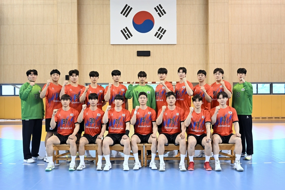 진천 국가대표선수촌에 소집된 남자핸드볼 대표팀. 대한핸드볼협회 제공