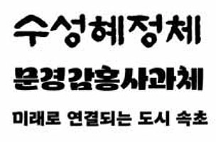 지방자치단체들이 개발한 전용 서체