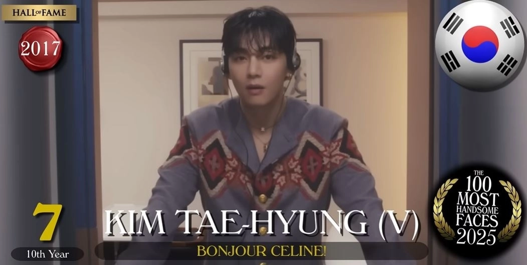 7위에 오른 방탄소년단(BTS) 뷔. TC 캔들러 유튜브 캡처