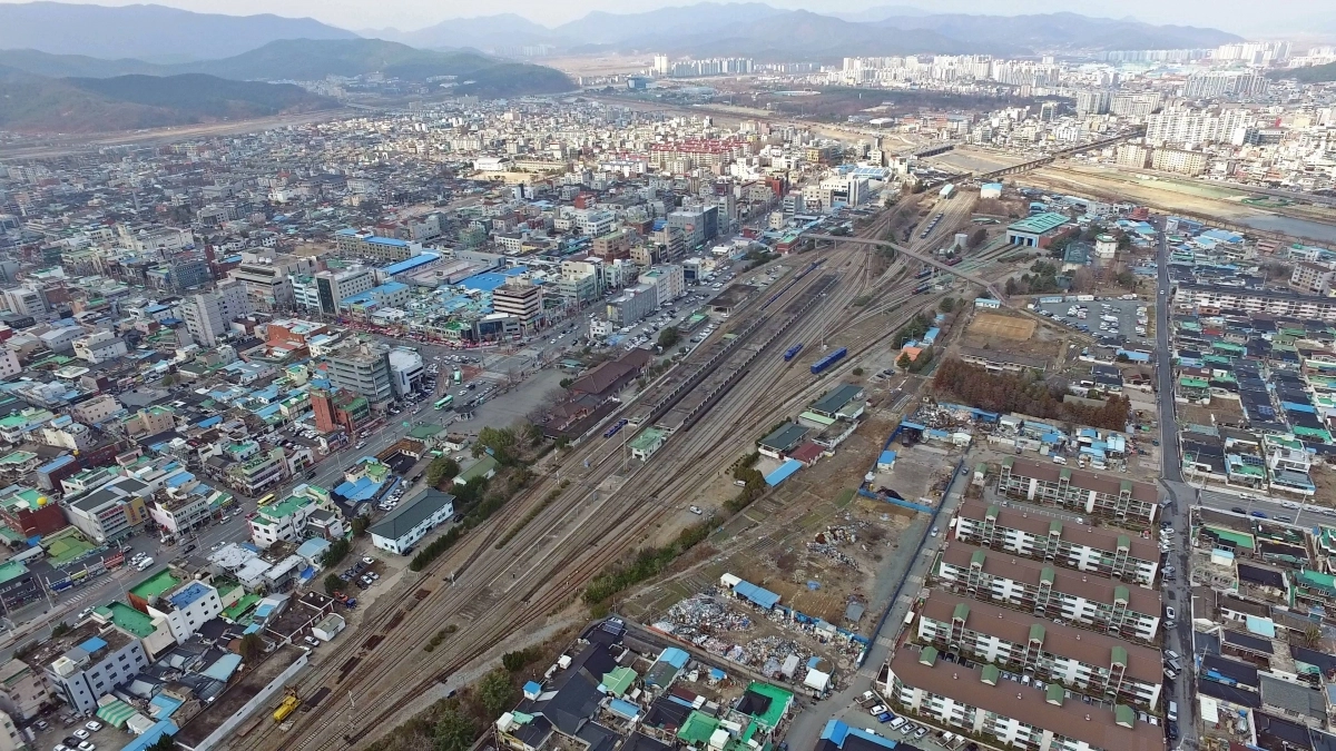 옛 경주역사 부지 일대 전경. 경주시 제공