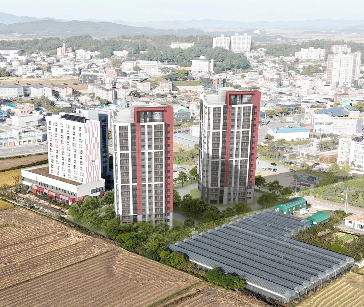 영암군 만원주택 조감도.