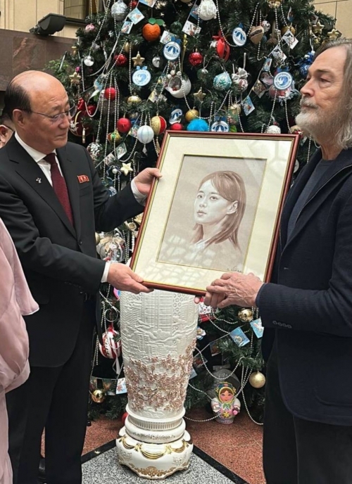 마리야 자하로바 러시아 외무부 대변인이 김여정 북한 노동당 부부장에게 보낸 초상화. 마리야 자하로바 텔레그램 캡처