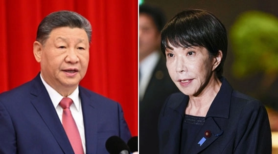 시진핑(왼쪽) 중국 국가주석-다카이치 사나에 일본 총리