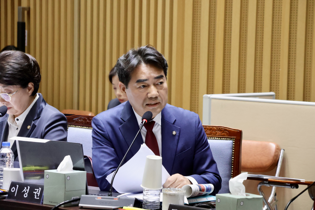 이성권 국민의힘 의원이 지난해 10월 국회 행정안전위원회 서울시 국정감사에서 질의하고 있다. 의원실 제공