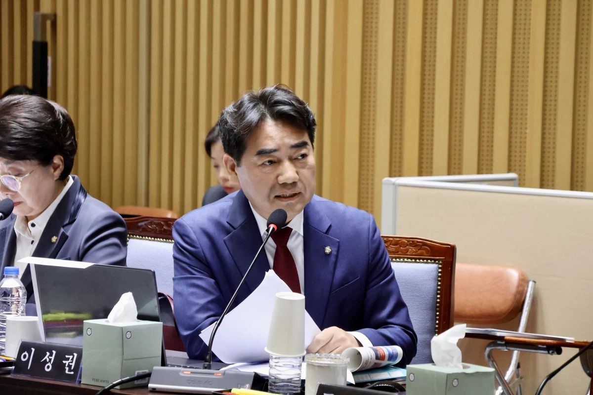 이성권 국민의힘 의원이 지난해 10월 국회 행정안전위원회 서울시 국정감사에서 질의하고 있다. 의원실 제공