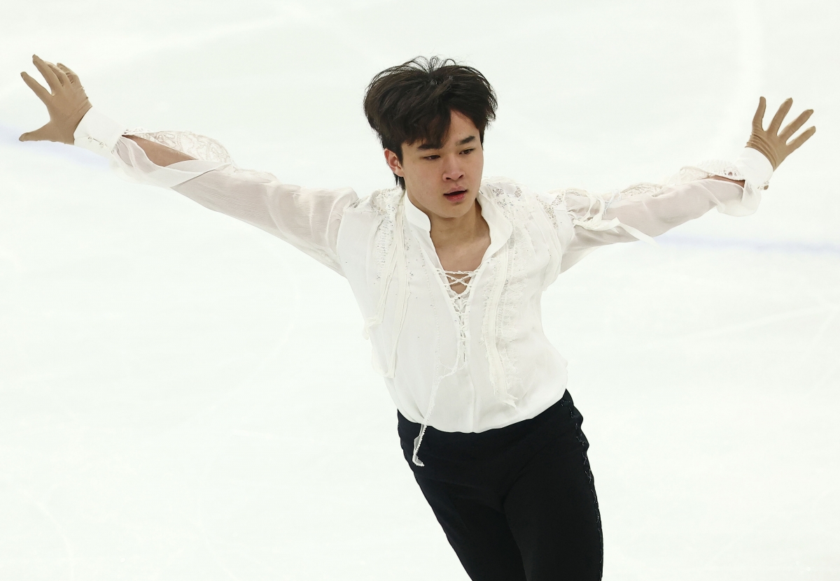 김현겸이 4일 서울 양천구 목동아이스링크에서 열린 제80회 전국남녀 피겨스케이팅 종합선수권대회 겸 국가대표 2차 선발전 남자 싱글 프리 스케이팅에서 연기를 펼치고 있다. 2026.1.4 연합뉴스