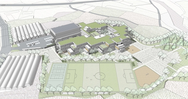 가칭 서부중학교가 서빛중학교로 교명을 최종 확정했다. 서빛중학교 조감도. 제주도교육청 제공