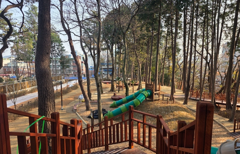 금정구 범어사 정수장 일원에 조성한 시민 휴식 공간 범어숲. 부산시 제공