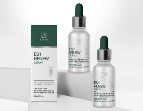 하엘 연구팀이 개발한 세계 최초의 손상복구 효소 기반 펩타이드 ‘ES1펩타이드’가 적용된 ‘에솔리아’ 세럼