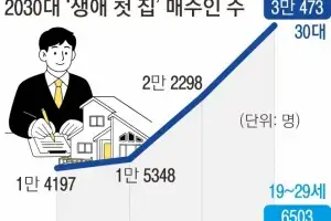 2030 첫 집 매수 4년 만에 최대