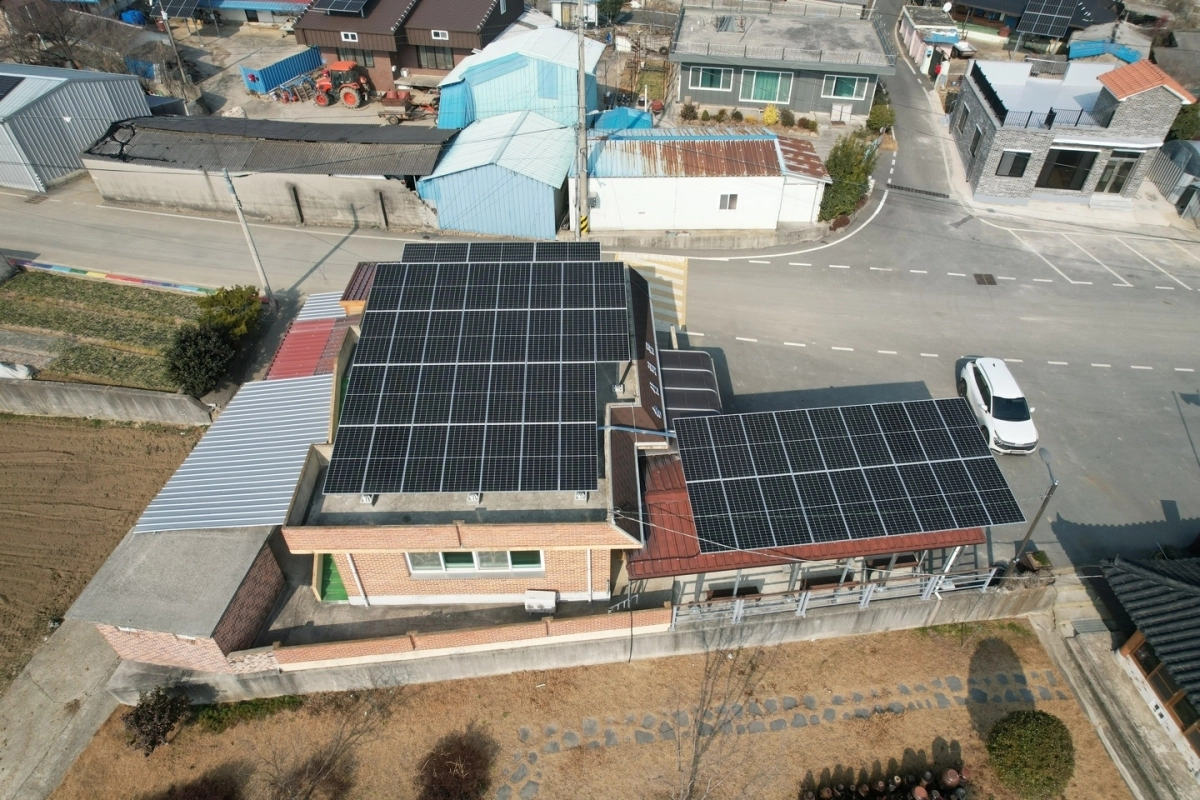 영암군의 주민주도형 에너지 자립마을인 서호면 송산마을.