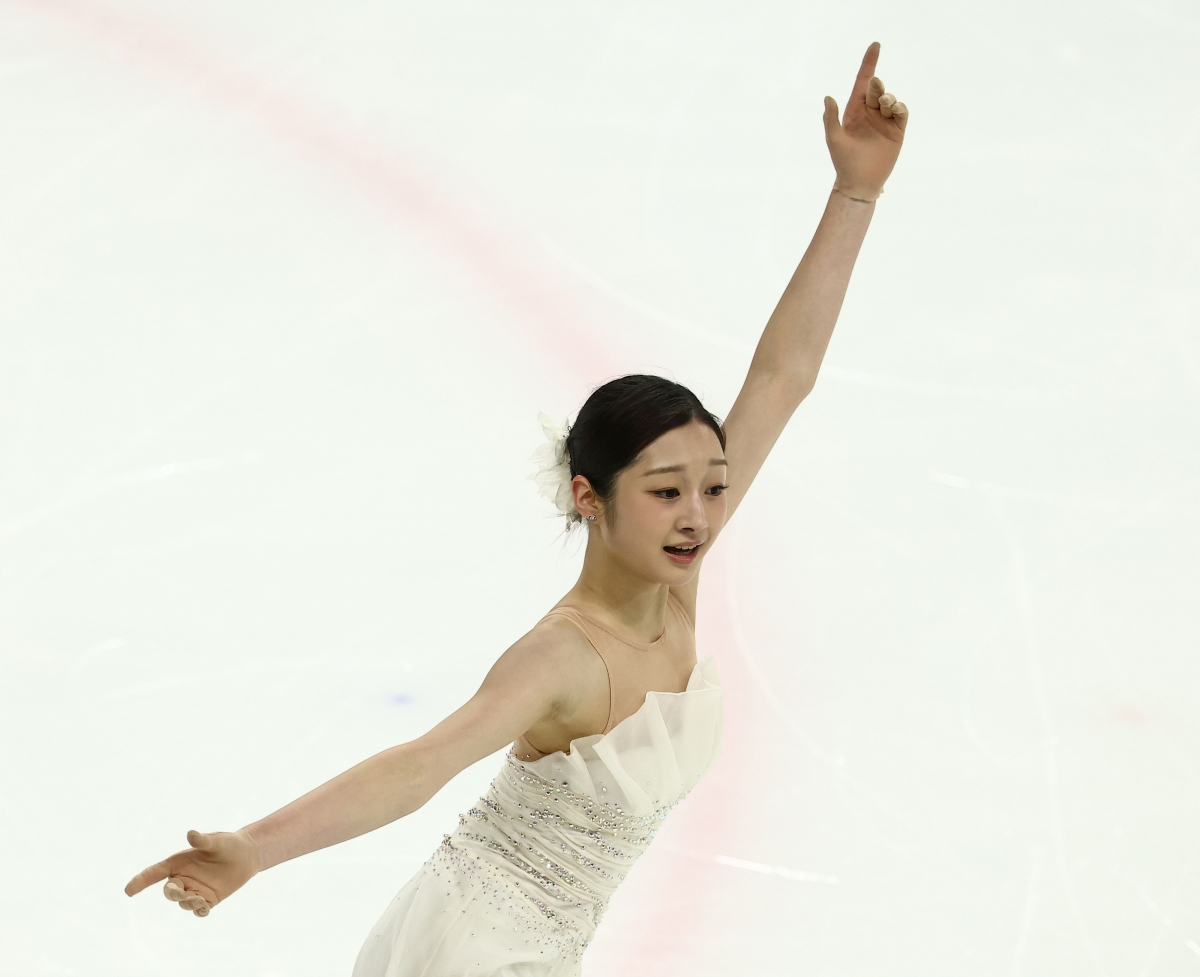 신지아가 4일 서울 양천구 목동아이스링크에서 열린 제80회 전국남녀 피겨스케이팅 종합선수권대회 겸 국가대표 2차 선발전 여자 싱글 프리스케이팅에서 연기를 펼치고 있다. 2026.1.4 연합뉴스