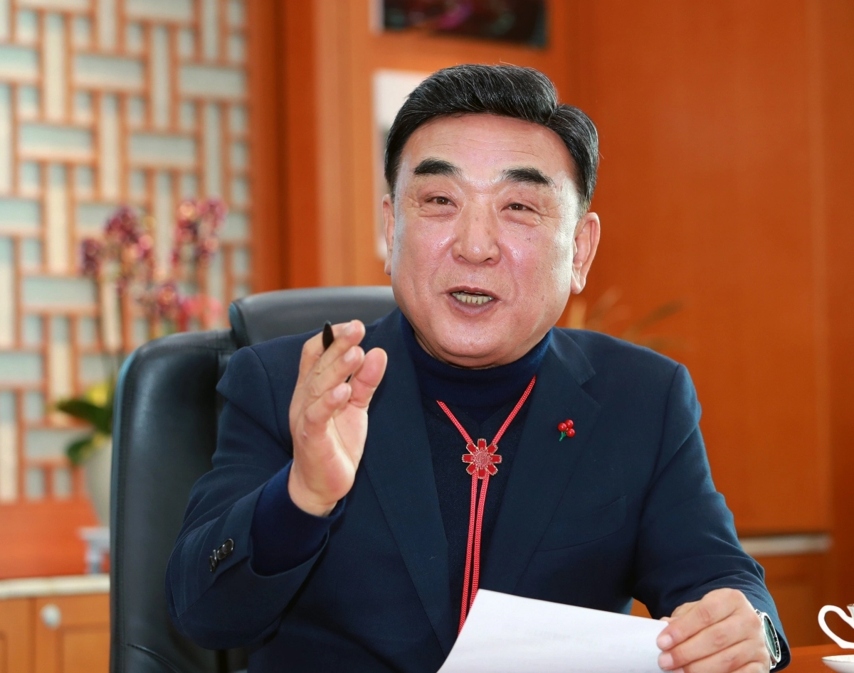 김두겸 울산시장이 지난 9일 시청에서 가진 서울신문과의 인터뷰에서 올해 시정 계획을 설명하고 있다. 울산시 제공