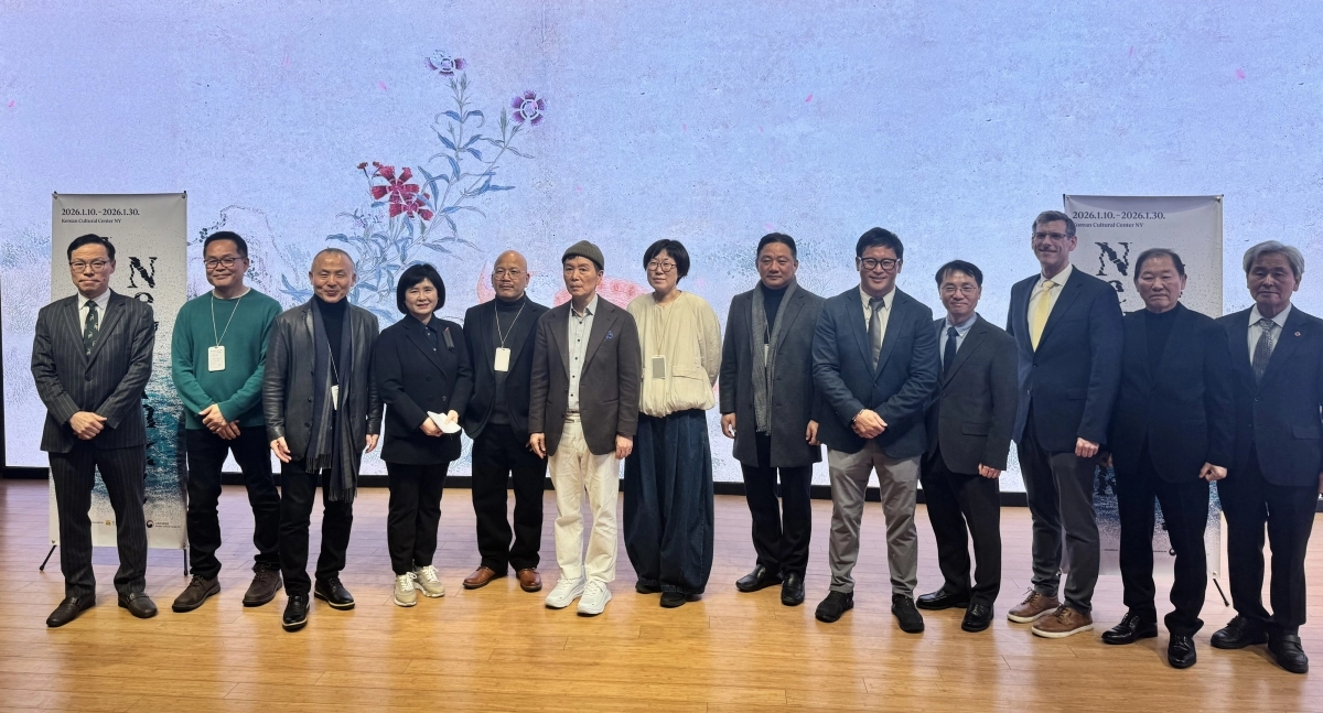 전남도가 지난 9일(현지 시간) 뉴욕에서 전남국제수묵비엔날레 뉴욕 수묵 특별전을 열고 있다.