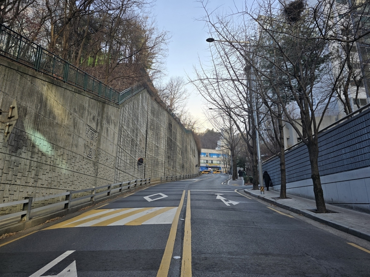 서울 관악구 광신길 일대 도로열선 설치 구간