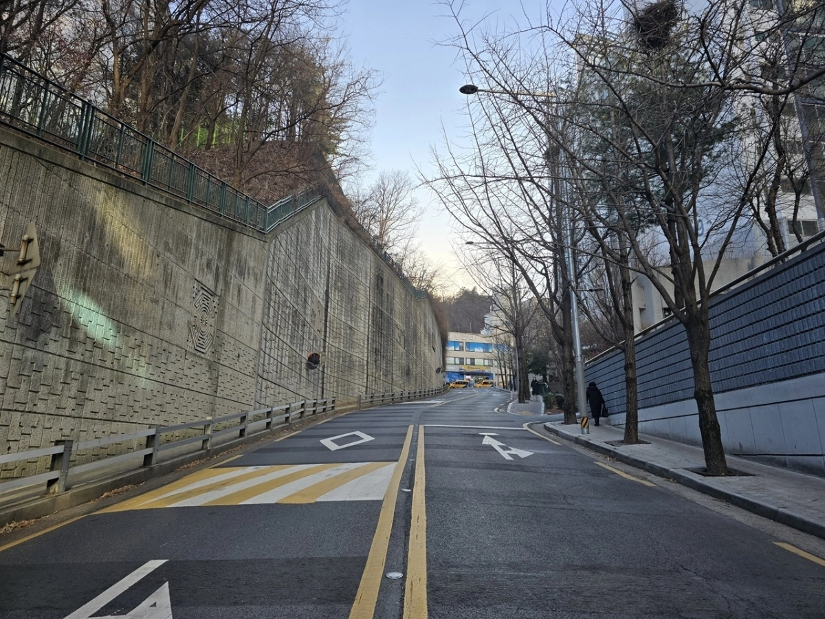 서울 관악구 광신길 일대 도로열선 설치 구간