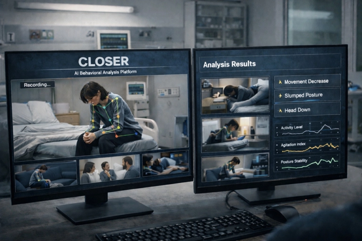 허원도 카이스트 생명과학과 석좌교수팀은 미세한 행동 변화만으로도 우울증 여부를 판단할 수 있는 인공지능 ‘클로저’를 개발했다. AI를 이용한 클로저 활용 가상 이미지.  카이스트 제공